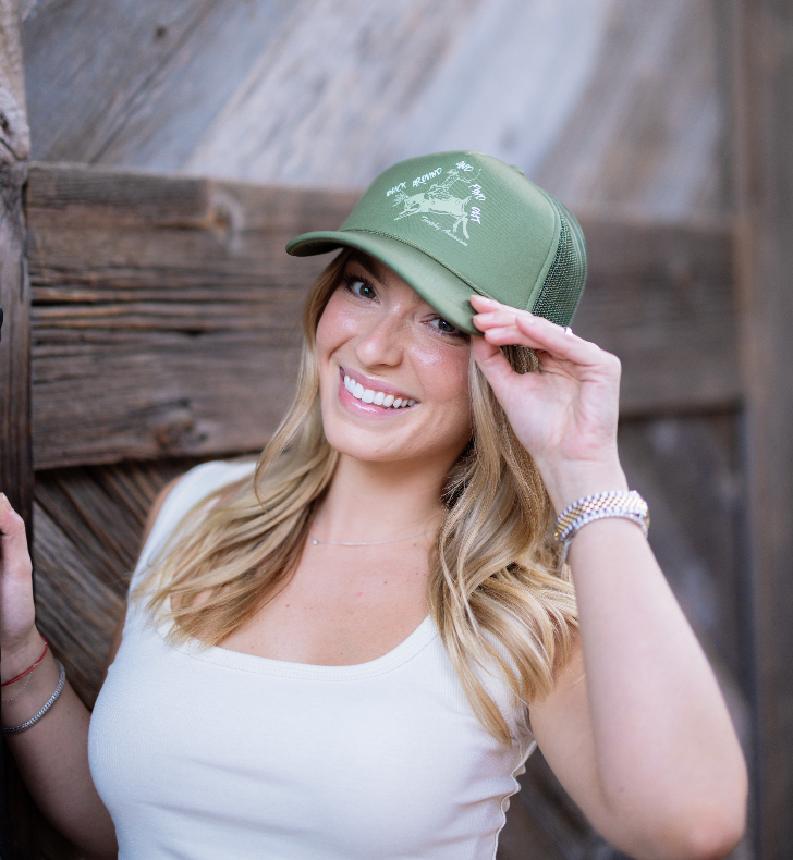 Olive Green Foam Buck Around & Find Out Cap