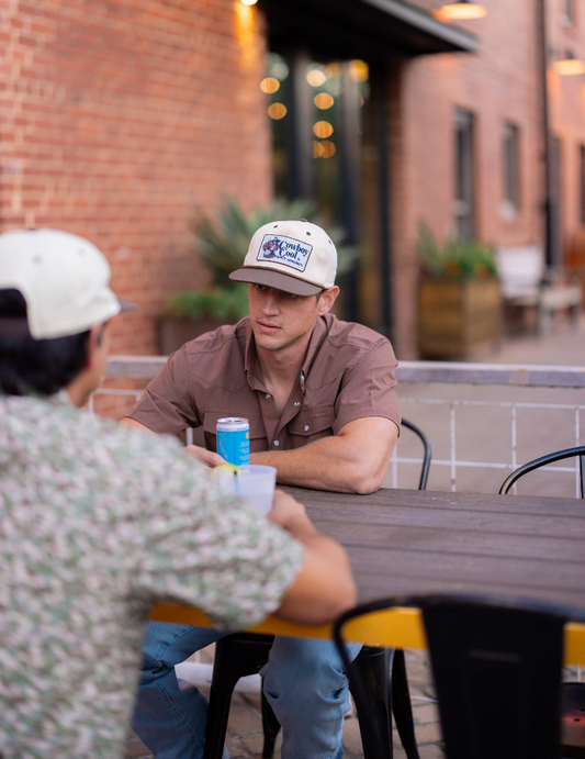 Brown & Cream Cowboy Cool Flatbill Cap