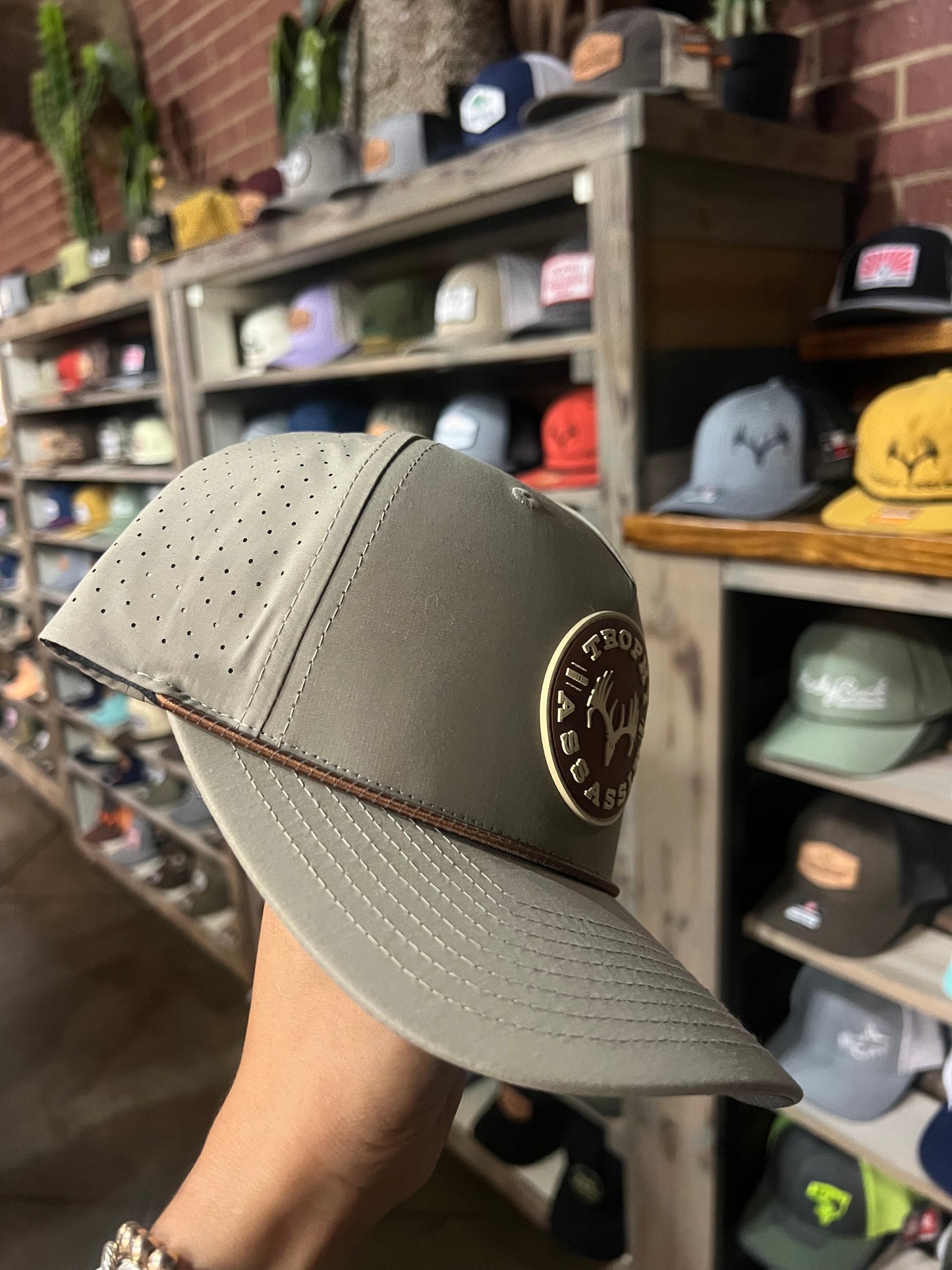 Russet Gray Performance Rope Cap w/ Circle Patch