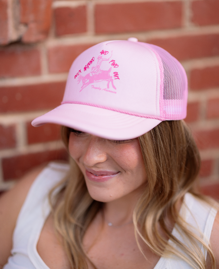 Pink Buck Pink Foam Buck Around & Find Out Cap β TROPHY ASSASSIN