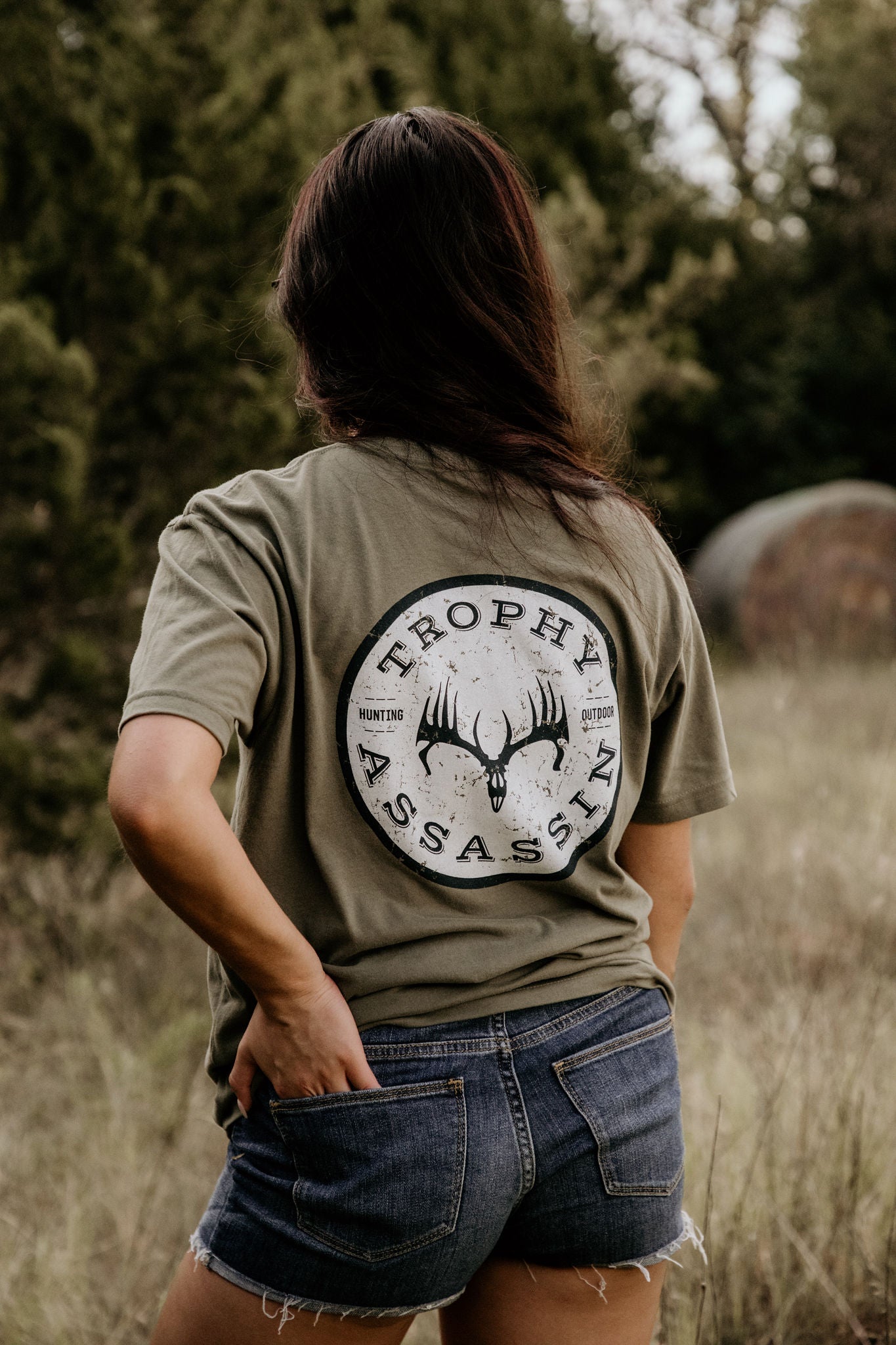 Military Green Circle Logo Shirt