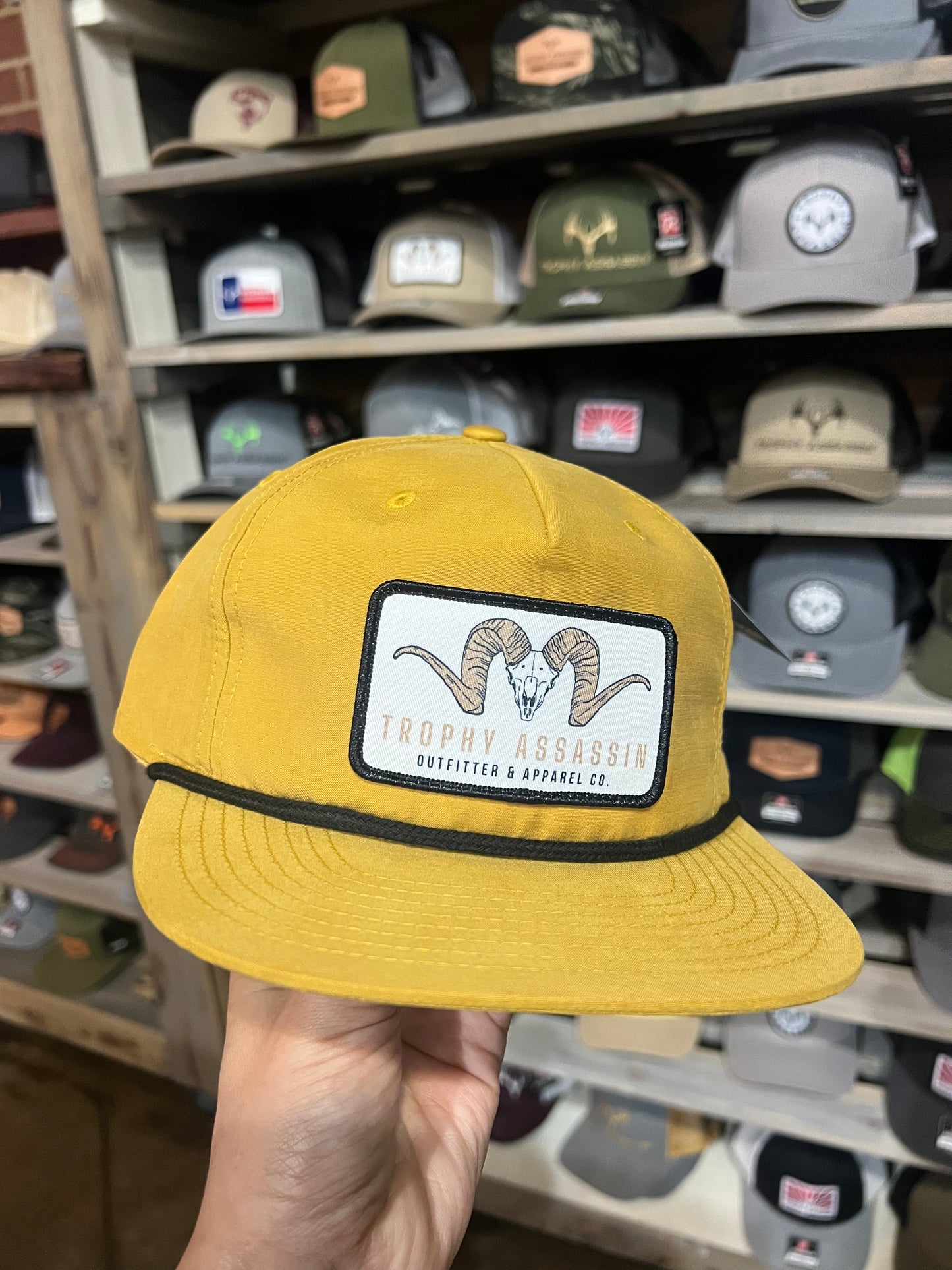 Biscuit & Black Grandpa Ram Patch Cap